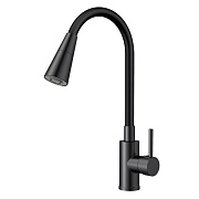 Смеситель для кухни Esko Kitchen черный с гибким изливом однорычажный (K47BB)