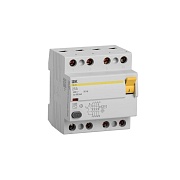 УЗО IEK ВД1-63 25А 3+N тип AC 100 мА 4,5 кА (MDV10-4-025-100)
