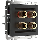 Розетка акустическая Werkel встраиваемая черная матовая (a051614) Розетка акустическая Werkel встраиваемая черная матовая (a051614)