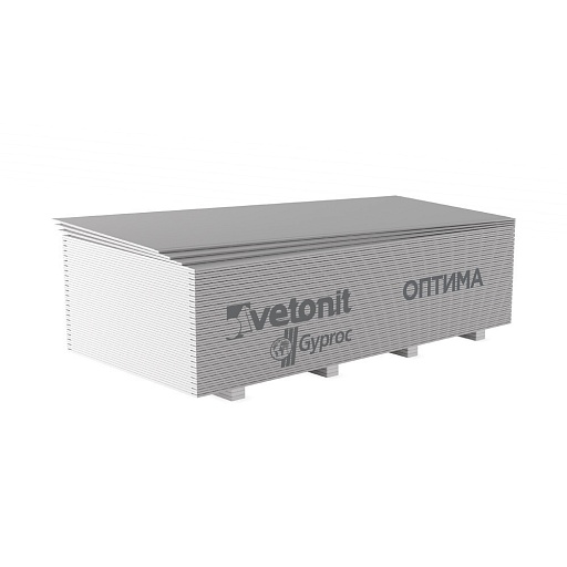 Гипсокартон Vetonit (Gyproc) Оптима 2000х1200х12,5 мм