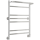 Полотенцесушитель водяной Сунержа ВСП-38 800х500 мм лесенка с боковым подключением 500 мм с полкой хром