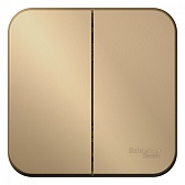 Выключатель Systeme Electric Blanca двухклавишный накладной титан (BLNVA105014)