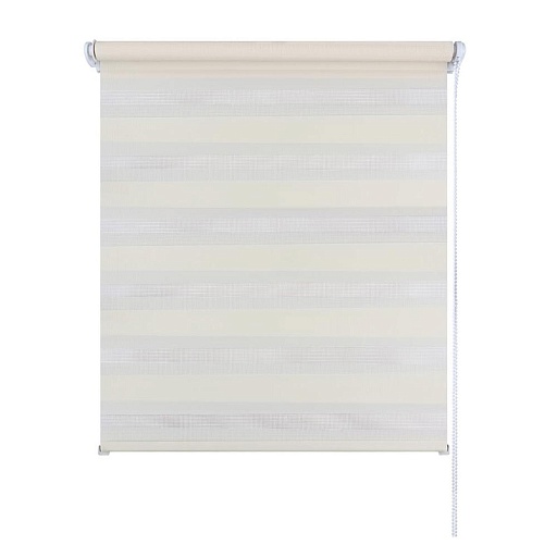 Рулонная штора день-ночь 140х160 см Legrand молочная