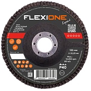 Круг лепестковый торцевой по металлу/древесине Flexione Expert 125х22,2 мм P40 конический (10000705)