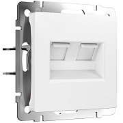Розетка компьютерная Werkel встраиваемая белая матовая 2хRJ45 (a062408) Розетка компьютерная Werkel встраиваемая белая матовая 2хRJ45 (a062408)