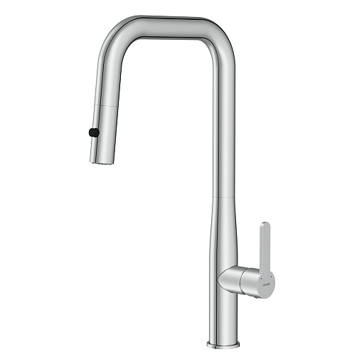 Смеситель для кухни Cersanit Oliva хром с высоким изливом с вытяжной лейкой однорычажный (69011) Смеситель для кухни Cersanit Oliva хром с высоким изливом с вытяжной лейкой однорычажный (69011)