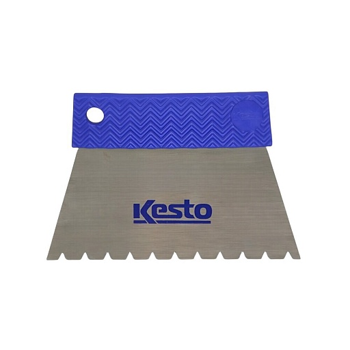 Шпатель для клея зубчатый Kesto 180 мм В10 нержавеющая сталь с пластиковой ручкой (91040-В10)
