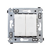 Переключатель DKC Avanti двухклавишный встраиваемый белый (7093063) Переключатель DKC Avanti двухклавишный встраиваемый белый (7093063)