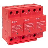 Ограничитель напряжения модульный EKF (spd-t1-3p) T1 275 В 25 А тип AC 3P Ограничитель напряжения модульный EKF (spd-t1-3p) T1 275 В 25 А тип AC 3P