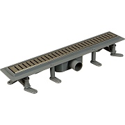 Лоток душевой Terma Light Грейд с комбинированным затвором 500х60 мм d40/50 мм решетка из нержавеющей стали (34120)