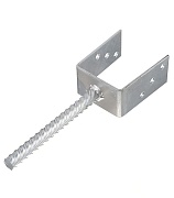 Опора колонны бруса U-образная оцинкованная d19 90х325х120х4 мм Опора колонны бруса U-образная оцинкованная d19 90х325х120х4 мм