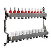 Коллекторная группа с расходомерами Sanext 1 ВР(г) х 10 выходов 3/4 НР(ш) ЕК х 1 ВР(г)