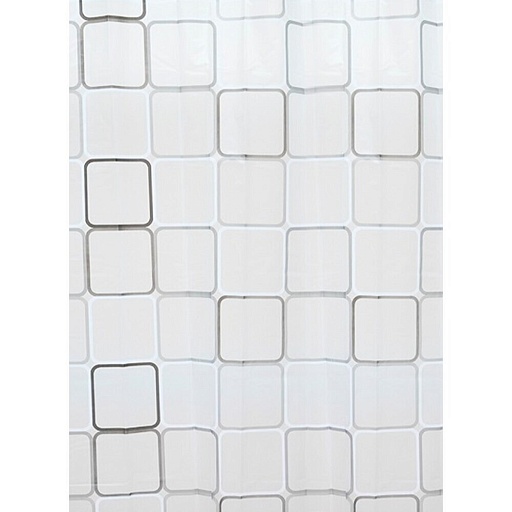 Штора для ванны Delphinium Квадраты 1800х1800 мм ПВХ белая (104155) Штора для ванны Delphinium Квадраты 1800х1800 мм ПВХ белая (104155)