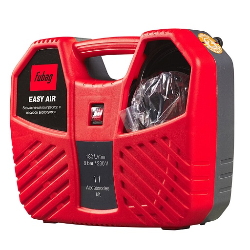 Компрессор безмасляный Fubag Easy Air 1,1 кВт с набором насадок (646027) Компрессор безмасляный Fubag Easy Air 1,1 кВт с набором насадок (646027)