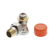 Клапан (вентиль) регулирующий ручной угловой Тесе (8740432) 1/2 НР(ш) х 1/2 ВР(г) для радиатора