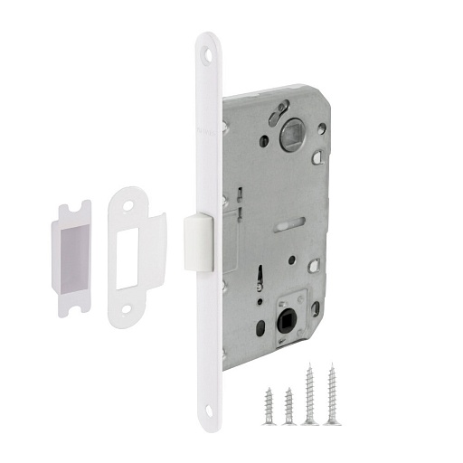 Замок врезной Fuaro Plastic P96WC-50 для межкомнатной двери под фиксатор белый Замок врезной Fuaro Plastic P96WC-50 для межкомнатной двери под фиксатор белый