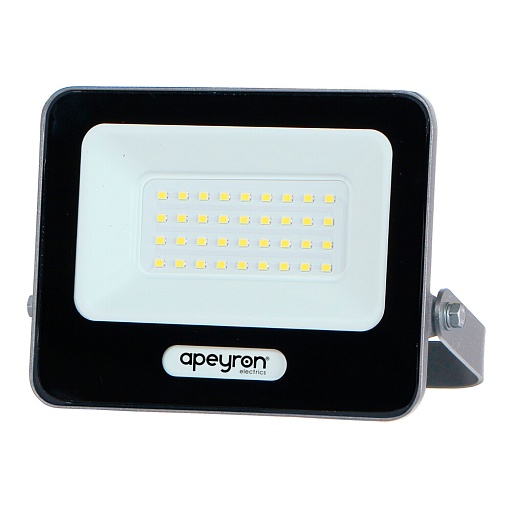 Прожектор светодиодный Apeyron Стандарт 6500 30 Вт IP65 серый Прожектор светодиодный Apeyron Стандарт 6500 30 Вт IP65 серый
