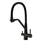 Смеситель для кухни Cersanit Vivo черный с высоким изливом с подключением к фильтру однорычажный (68218) Смеситель для кухни Cersanit Vivo черный с высоким изливом с подключением к фильтру однорычажный (68218)