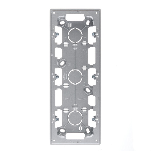 Коробка монтажная Simon 24 Harmonie трехместная накладная алюминий (2400753-033) Коробка монтажная Simon 24 Harmonie трехместная накладная алюминий (2400753-033)