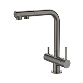 Смеситель для кухни Iddis Umbra графит с высоким изливом с подключением к фильтру однорычажный (UMBGMPFi05) Смеситель для кухни Iddis Umbra графит с высоким изливом с подключением к фильтру однорычажный (UMBGMPFi05)