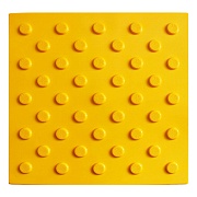 Тактильная плитка ТПУ конус шахматка 300х300х6,5 мм желтая