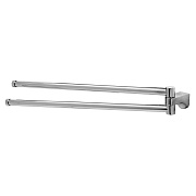 Полотенцедержатель WasserKraft Kammel K-8300 455 мм двойной поворотный на шуруп металл хром (K-8331)
