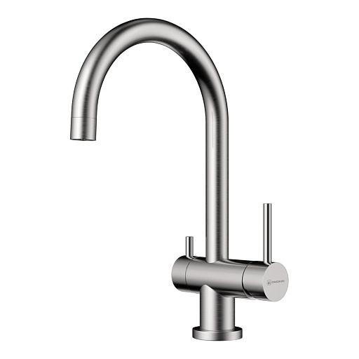 Смеситель для кухни Omoikiri Yamada-BN нержавеющая сталь с высоким изливом с подключением к фильтру однорычажный (4994225) Смеситель для кухни Omoikiri Yamada-BN нержавеющая сталь с высоким изливом с подключением к фильтру однорычажный (4994225)