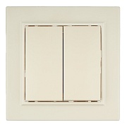 Выключатель EKF Минск двухклавишный встраиваемый бежевый (ERV10-023-20)