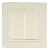 Выключатель EKF Минск двухклавишный встраиваемый бежевый (ERV10-023-20)