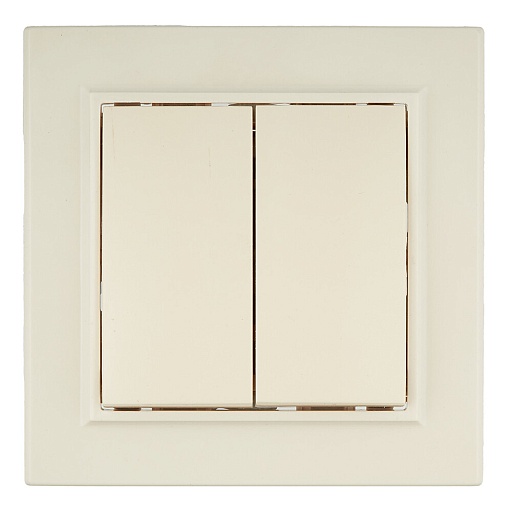 Выключатель EKF Минск двухклавишный встраиваемый бежевый (ERV10-023-20)