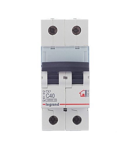 Автоматический выключатель модульный Legrand TX3 2P 40А тип C 6 кА 230/400 В (404046)