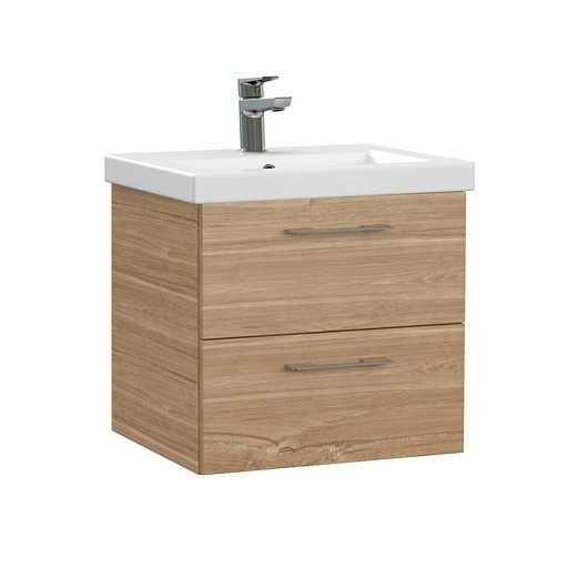 Тумба под раковину Cersanit Lara 50 см подвесная орех (64132)