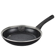 Сковорода Master House Шеф Даниэль d28 см кованый алюминий с антипригарным покрытием с крышкой (75356)