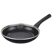 Сковорода Master House Шеф Даниэль d28 см кованый алюминий с антипригарным покрытием с крышкой (75356)