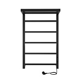 Полотенцесушитель электрический Indigo Forma с полкой 800х530 мм 120 Вт с терморегулятором черный