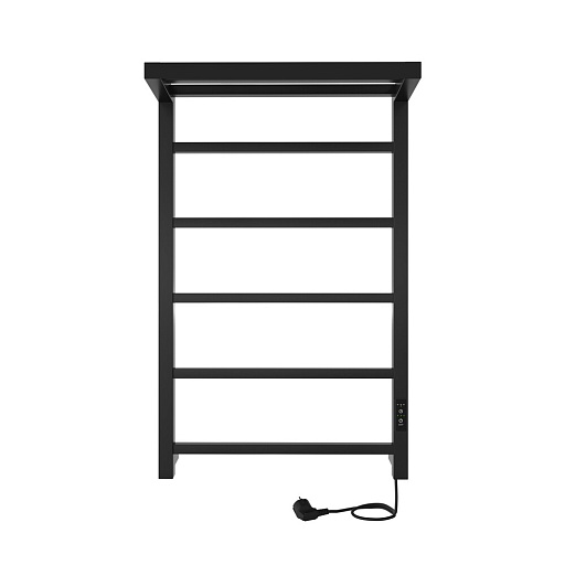 Полотенцесушитель электрический Indigo Forma с полкой 800х530 мм 120 Вт с терморегулятором черный