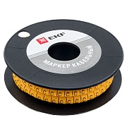 Маркеры кабельные (клипсы) EKF PROxima 4,5-8,6 мм буква С желтые (350 шт.) (plc-KM-6-C)