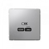 Розетка USB Systeme Electric ArtGallery встраиваемая алюминий Type-C (SE GAL000327)