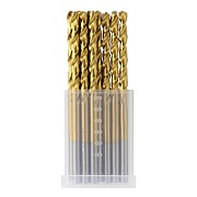 Набор сверл по металлу спиральное Hilberg Cobalt 5% Top 3х61 мм кобальтовое (10 шт.) (CO030-10)