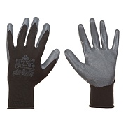 Перчатки полиэстеровые маслобензостойкие с нитриловым обливом Delta Plus черно-серые 9 (L) (VE712GR09/1692) Перчатки полиэстеровые маслобензостойкие с нитриловым обливом Delta Plus черно-серые 9 (L) (VE712GR09/1692)