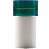 Раковина Abber Kristall 450 мм напольная белая/бирюзовая (AT2701White-Aquamarin)