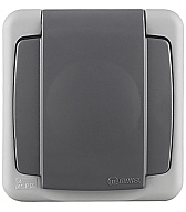 Розетка Makel 36064099 открытая установка серая с заземлением IP55 с быстрозажимными контактами с крышкой Розетка Makel 36064099 открытая установка серая с заземлением IP55 с быстрозажимными контактами с крышкой