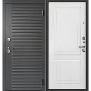 Дверь входная Ferroni Гарда правая сатин графит - эмалит белый 860х2050 мм