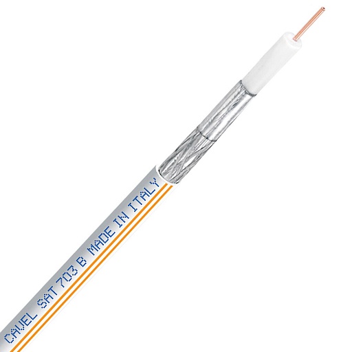 Кабель коаксиальный телевизионный SAT 703 В 1х1,13 мм экранированный Cavel Кабель коаксиальный телевизионный SAT 703 В 1х1,13 мм экранированный Cavel