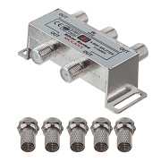 ТВ делитель Rexant 4 F-выхода +5 F-разъемов (05-6103-01) ТВ делитель Rexant 4 F-выхода +5 F-разъемов (05-6103-01)