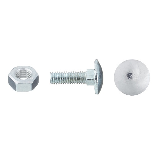 Болт мебельный оцинкованный 6х20 мм DIN 603 полусферическая головка с гайкой (10 шт.)