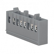 Шина нулевая в изолированном корпусе на DIN-рейку EKF PROxima 6х9 мм 8 отверстий серая (20 шт.) (sn0-63-8-is)