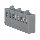 Шина нулевая в изолированном корпусе на DIN-рейку EKF PROxima 6х9 мм 8 отверстий серая (20 шт.) (sn0-63-8-is)