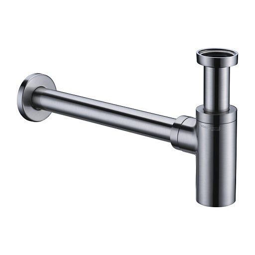 Сифон для раковины WasserKraft 1 1/4х32 мм без выпуска с соединением 32 мм никель (A093)