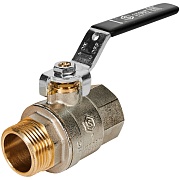 Кран шаровой латунный Stout SVB 1 1/4 ВР(г) х 1 1/4 НР(ш) полнопроходной ручка прямой (SVB-0003-200032)
